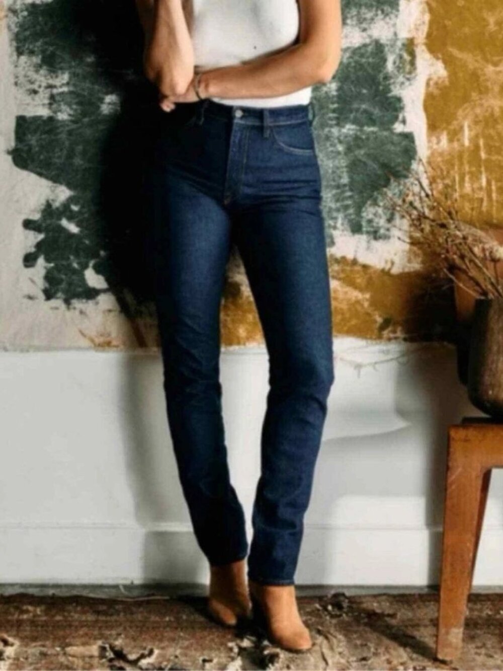 Imogene + Willie Elizabeth Dark Wash Indigo Slim Leg High Rise Jeans size 24R